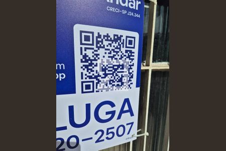 plaquinha qr de kitnet/studio para alugar com 1 quarto, 25m² em Jardim Orlandina, Santo André