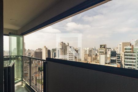 Varanda da Sala de apartamento para alugar com 1 quarto, 35m² em Consolação, São Paulo