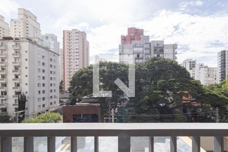 Vista da Varanda de apartamento à venda com 2 quartos, 75m² em Indianópolis, São Paulo