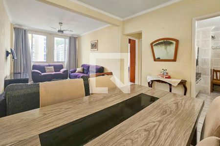 Sala de apartamento para alugar com 1 quarto, 60m² em Centro, Guarujá