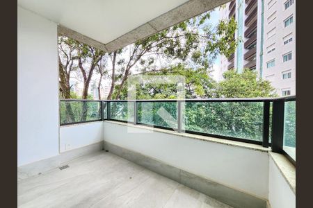 Varanda da Sala de apartamento à venda com 4 quartos, 140m² em Serra, Belo Horizonte