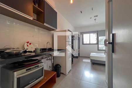 Cozinha de kitnet/studio para alugar com 1 quarto, 22m² em Paraíso, São Paulo