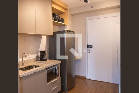 Cozinha de kitnet/studio à venda com 1 quarto, 25m² em Santo Amaro, São Paulo