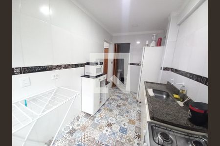 Cozinha de apartamento para alugar com 1 quarto, 33m² em Centro, São Vicente