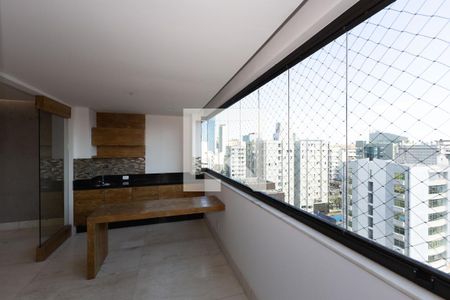 Varanda da Sala de apartamento à venda com 4 quartos, 144m² em Vale do Sereno, Nova Lima