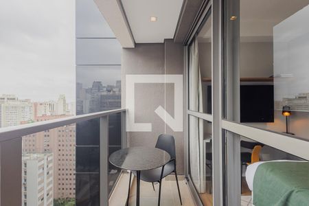 Varanda de kitnet/studio para alugar com 1 quarto, 22m² em Jardim Paulista, São Paulo