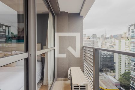 Varanda de kitnet/studio para alugar com 1 quarto, 22m² em Jardim Paulista, São Paulo