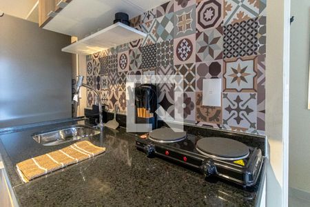 Cozinha de kitnet/studio à venda com 1 quarto, 30m² em Indianópolis, São Paulo