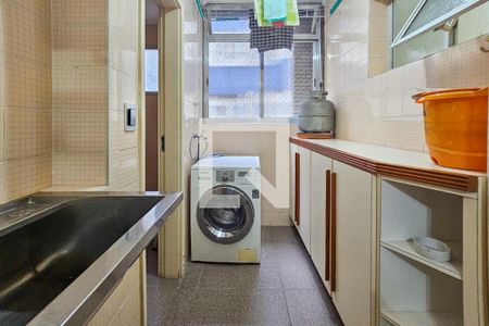 Área de serviço  de apartamento para alugar com 3 quartos, 110m² em Balneario Guarujá, Guarujá