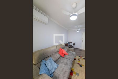 Sala de estar e sala de jantar de apartamento à venda com 2 quartos, 64m² em Brooklin, São Paulo