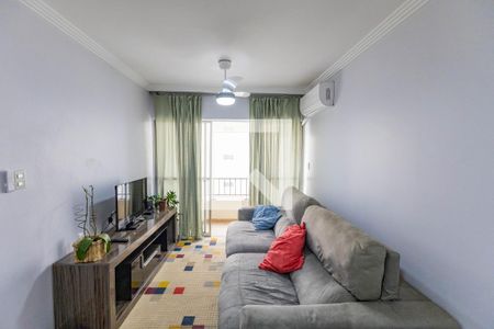 Sala de estar e sala de jantar de apartamento à venda com 2 quartos, 64m² em Brooklin, São Paulo