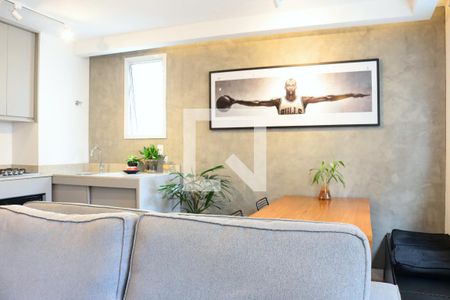 Sala de estar de apartamento à venda com 1 quarto, 34m² em Jardim Taquaral, São Paulo