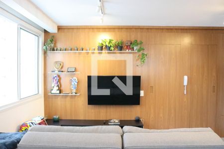 Sala de estar de apartamento à venda com 1 quarto, 34m² em Jardim Taquaral, São Paulo