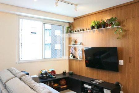 Sala de estar de apartamento à venda com 1 quarto, 34m² em Jardim Taquaral, São Paulo