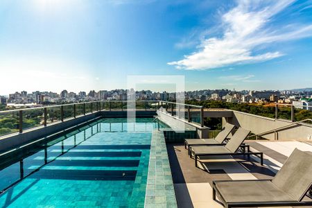 Área comum - Piscina de kitnet/studio à venda com 1 quarto, 26m² em Farroupilha, Porto Alegre