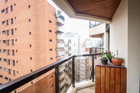 Varanda da Sala de apartamento à venda com 1 quarto, 45m² em Jardim Paulista, São Paulo