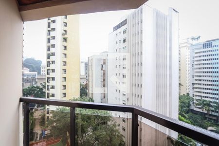 Varanda da Sala de apartamento à venda com 1 quarto, 45m² em Jardim Paulista, São Paulo