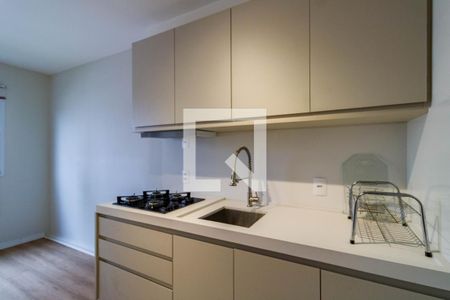 Cozinha de apartamento para alugar com 1 quarto, 25m² em Vila Nova das Belezas, São Paulo