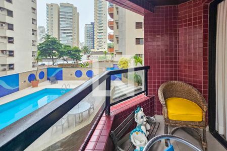 Varanda de apartamento para alugar com 4 quartos, 164m² em Vila Alzira, Guarujá