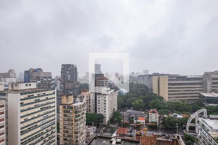 Varanda Sala/Cozinha- Vista de apartamento à venda com 3 quartos, 123m² em Cerqueira César, São Paulo