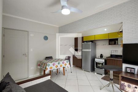 Sala de apartamento para alugar com 1 quarto, 50m² em Canto do Forte, Praia Grande