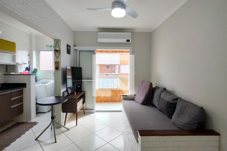 Sala de apartamento para alugar com 1 quarto, 50m² em Canto do Forte, Praia Grande