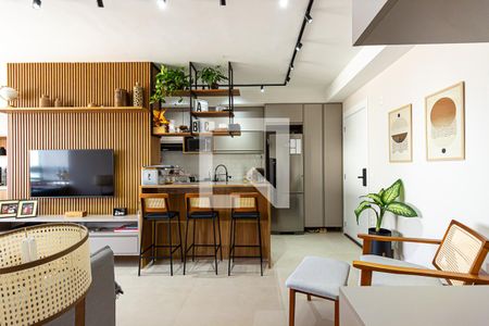Sala de apartamento à venda com 2 quartos, 69m² em Brooklin, São Paulo