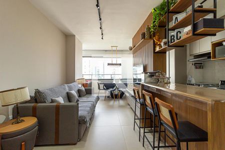 Sala de apartamento à venda com 2 quartos, 69m² em Brooklin, São Paulo