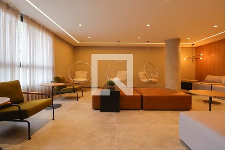 Área comum de kitnet/studio para alugar com 1 quarto, 28m² em Pinheiros, São Paulo