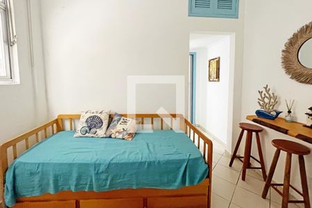 Sala de apartamento para alugar com 1 quarto, 40m² em Boqueirão, Santos