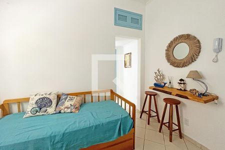 Sala de apartamento para alugar com 1 quarto, 40m² em Boqueirão, Santos