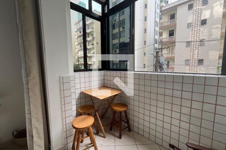 Varanda do Quarto de apartamento para alugar com 1 quarto, 40m² em Boqueirão, Santos