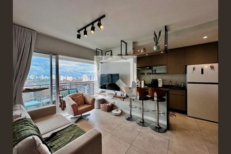 Sala de apartamento para alugar com 2 quartos, 72m² em Santo Amaro, São Paulo