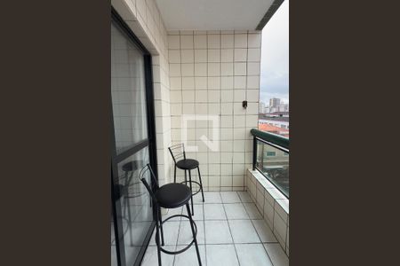 Varanda - Sala de apartamento para alugar com 1 quarto, 42m² em Cidade Ocian, Praia Grande