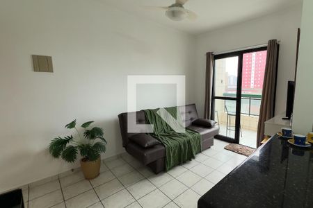 Sala de apartamento para alugar com 1 quarto, 42m² em Cidade Ocian, Praia Grande