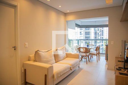 Sala de apartamento à venda com 1 quarto, 50m² em Jardim das Acacias, São Paulo
