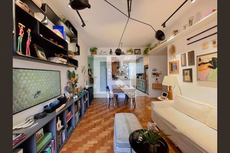 Sala de apartamento à venda com 3 quartos, 98m² em Laranjeiras, Rio de Janeiro