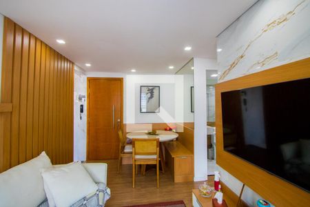 Sala de apartamento à venda com 2 quartos, 57m² em Parque Sao Vicente, Santo André