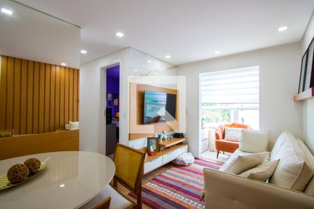 Sala de apartamento à venda com 2 quartos, 57m² em Parque Sao Vicente, Santo André