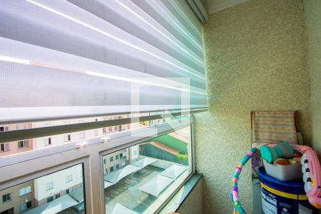 Varanda da sala de apartamento à venda com 2 quartos, 57m² em Parque Sao Vicente, Santo André
