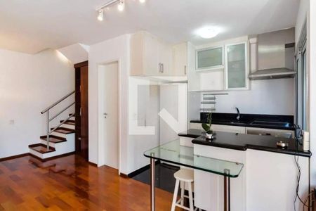 Detalhe Sala de apartamento à venda com 1 quarto, 71m² em Vila Madalena, São Paulo