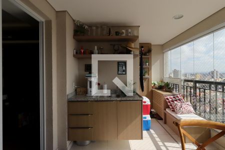 Varanda Gourmet de apartamento à venda com 2 quartos, 64m² em Vila Curuçá, Santo André