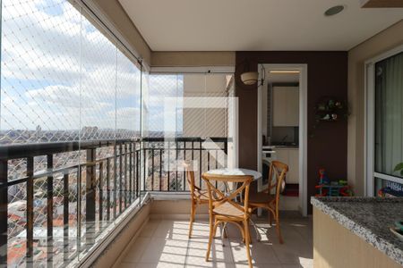Varanda Gourmet de apartamento à venda com 2 quartos, 64m² em Vila Curuçá, Santo André