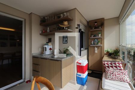 Varanda Gourmet de apartamento à venda com 2 quartos, 64m² em Vila Curuçá, Santo André