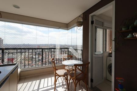 Varanda Gourmet de apartamento à venda com 2 quartos, 64m² em Vila Curuçá, Santo André