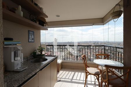 Varanda Gourmet de apartamento à venda com 2 quartos, 64m² em Vila Curuçá, Santo André