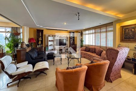 Sala de apartamento à venda com 4 quartos, 200m² em Funcionários, Belo Horizonte