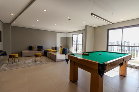 Área comum - Jogos de kitnet/studio para alugar com 1 quarto, 26m² em Santo Amaro, São Paulo