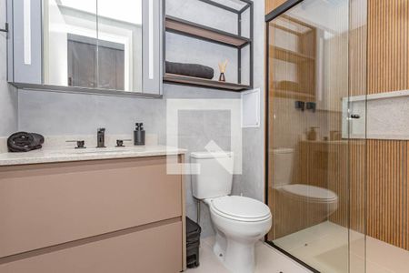 Banheiro de kitnet/studio à venda com 1 quarto, 30m² em Liberdade, São Paulo