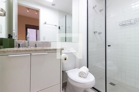 Banheiro da Suíte de apartamento para alugar com 1 quarto, 31m² em Jardim Paulista, São Paulo